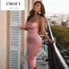 Elora Satin Midi Dress - Image 4