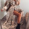 Print Wrap Dress - Image 2