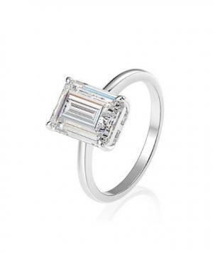 Emerald Cut Diamond Solitaire Ring