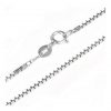 Silver Emerald Cut Diamond Necklace - Image 2