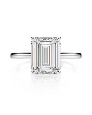 Emerald Cut Diamond Solitaire Ring