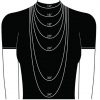 Silver Emerald Cut Diamond Necklace - Image 6