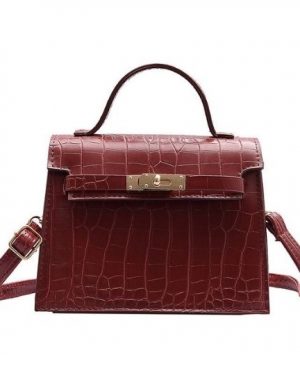 Retro Style Crossbody Bag with Crocodile Pattern